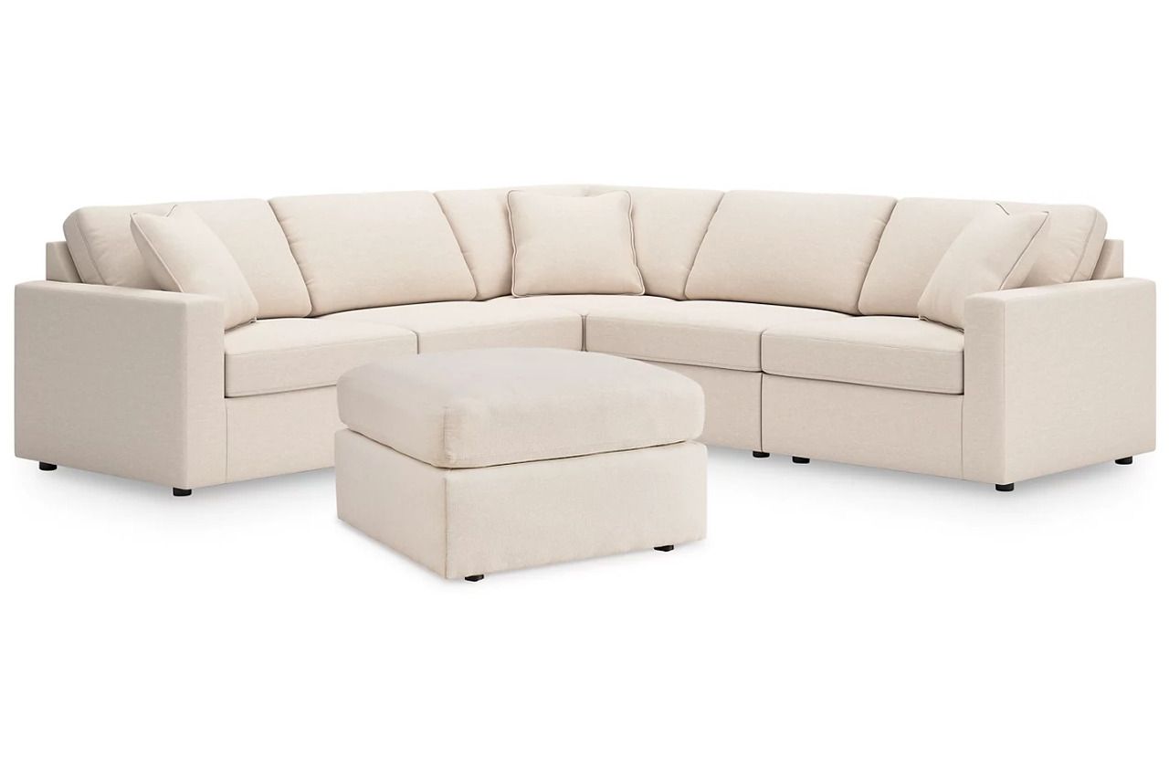 Modmax 5-Piece Sectional and Ottoman In Oyster 92103U14