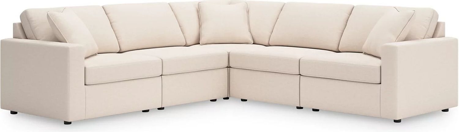 Modmax 5-Piece Sectional and Swivel Glider Recliner In Oyster 92103U15