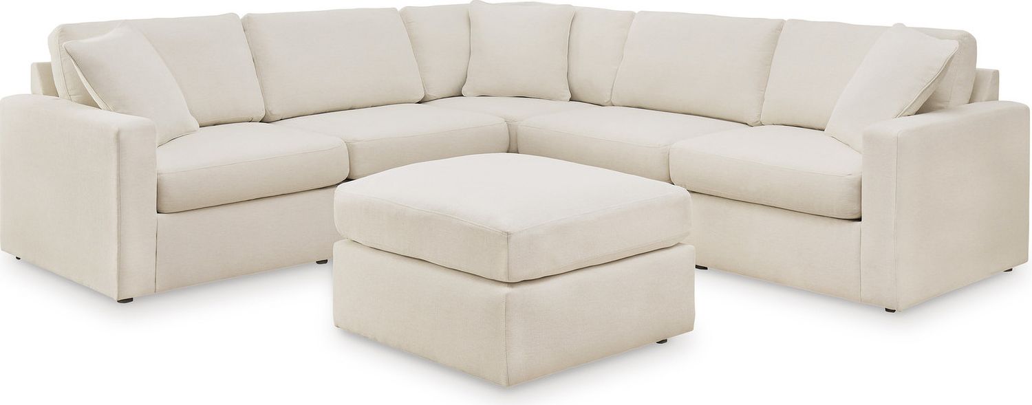 Modmax 5-Piece Sectional and Swivel Glider Recliner In Oyster 92103U15