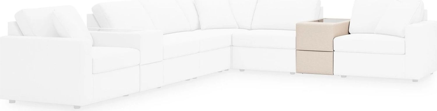 Modmax 6-Piece Sectional and Ottoman In Oyster 92103U16