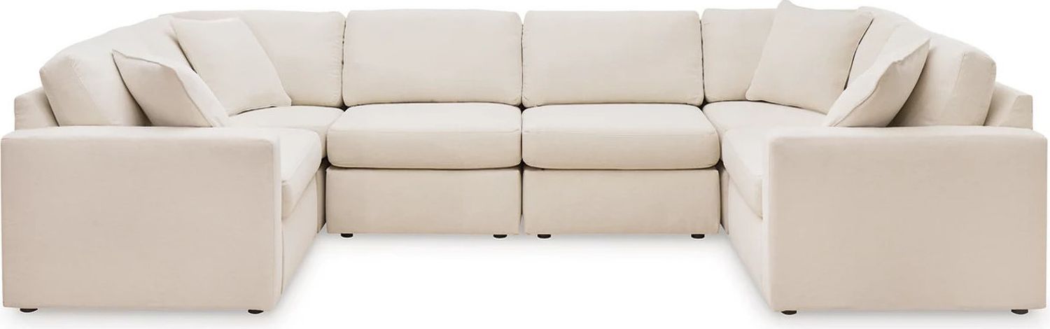 Modmax 6-Piece Sectional and Ottoman In Oyster 92103U18