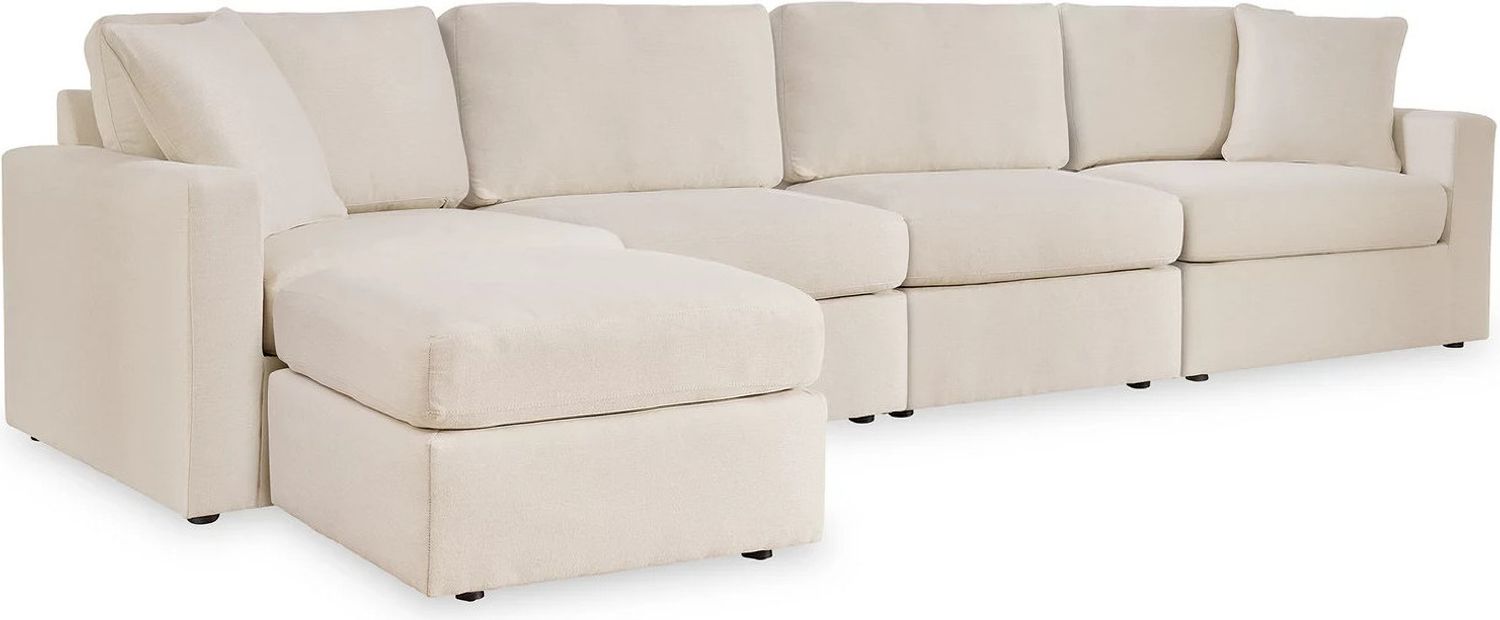 Modmax 4-Piece RAF Sectional and Ottoman In Oyster 92103U2