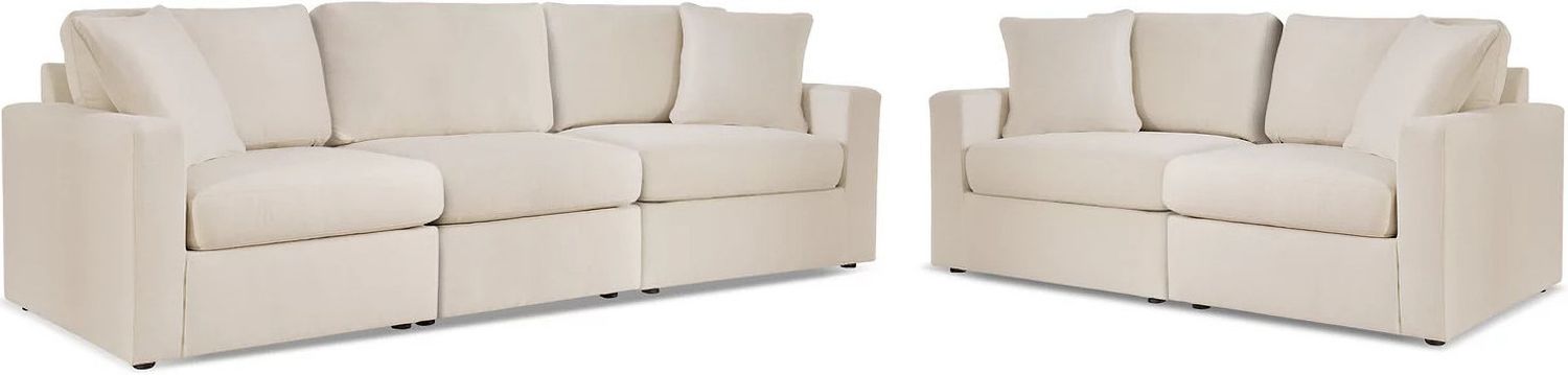 Modmax 3-Piece Sectional Sofa and 2-Piece Sectional Loveseat In Oyster 92103U22