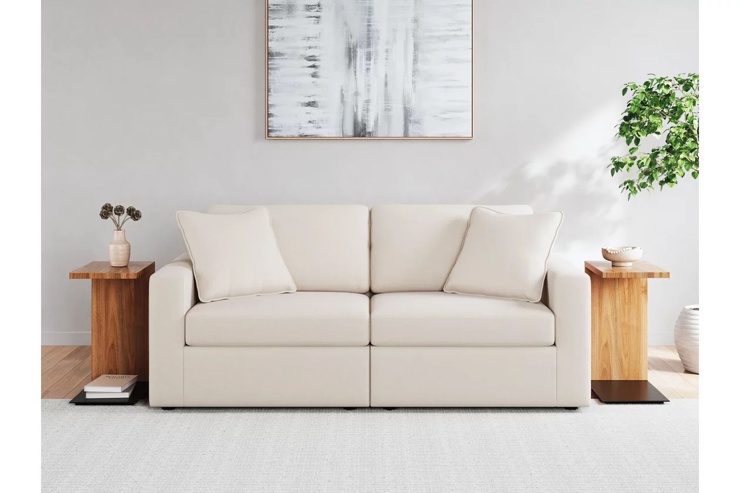 Modmax 3-Piece Sectional Sofa and 2-Piece Sectional Loveseat In Oyster 92103U22