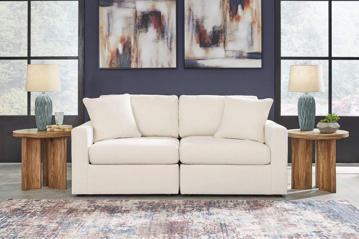 Modmax 3-Piece Sectional Sofa and 2-Piece Sectional Loveseat In Oyster 92103U22