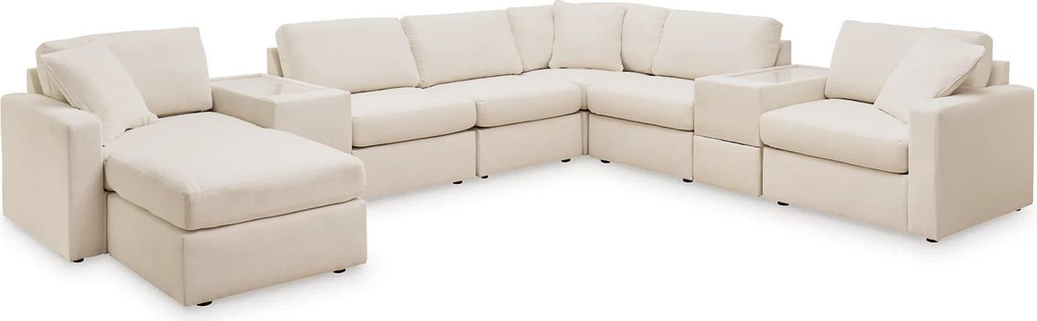 Modmax 8-Piece Sectional and Ottoman In Oyster 92103U3