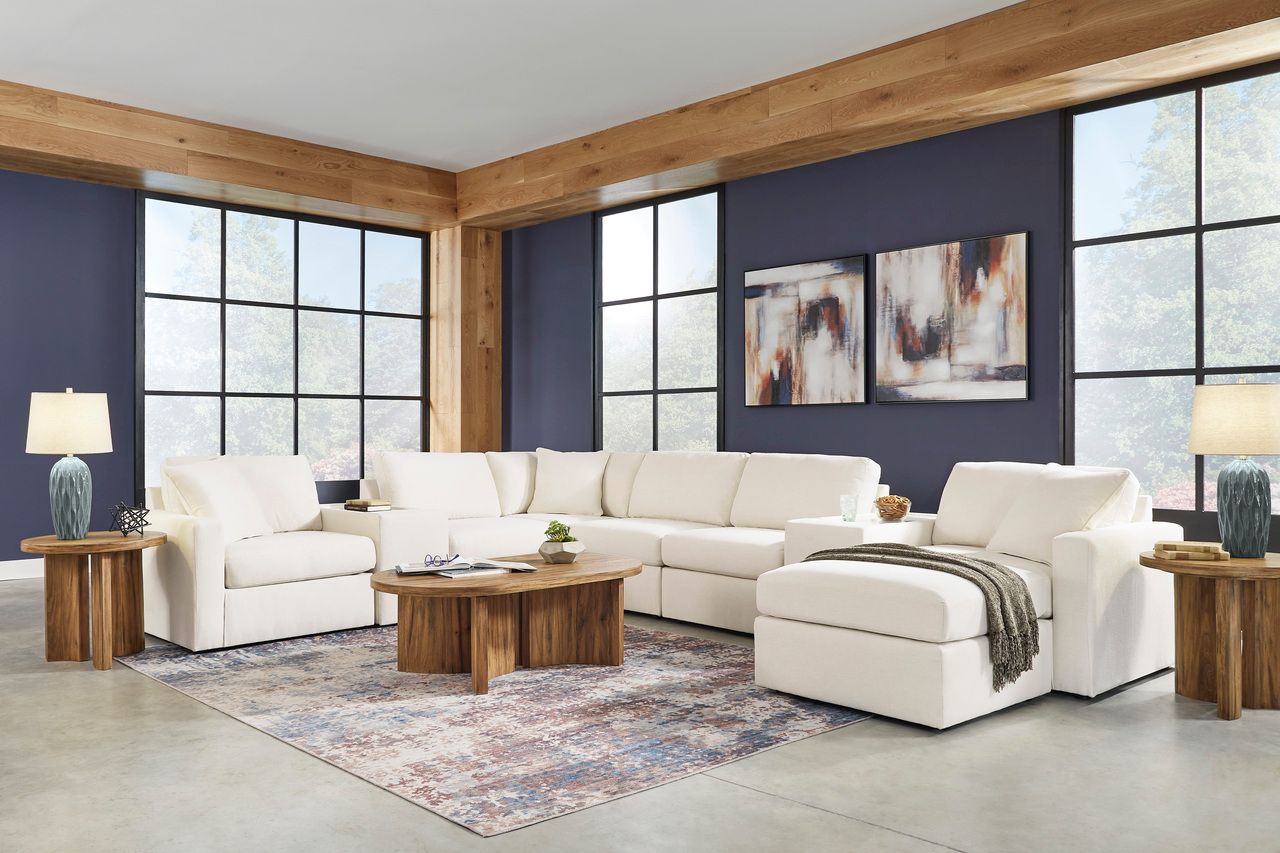 Modmax 8-Piece Sectional and Ottoman In Oyster 92103U3