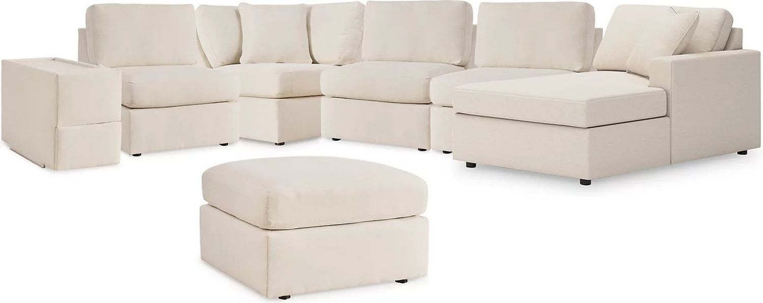 Modmax 6-Piece Sectional with Console and Ottoman In Oyster 92103U7