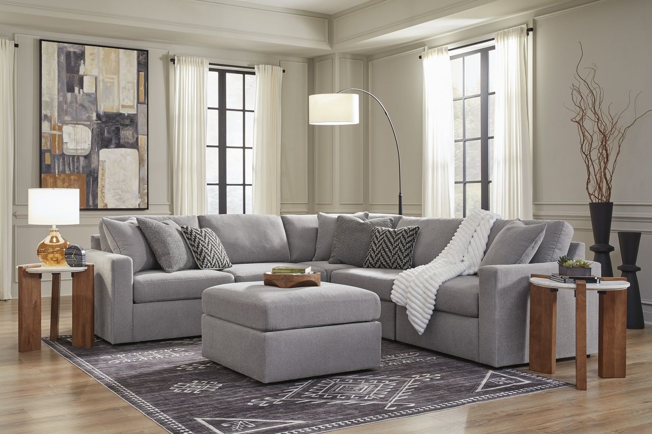 Modmax Oversized Accent Ottoman In Granite 9210408