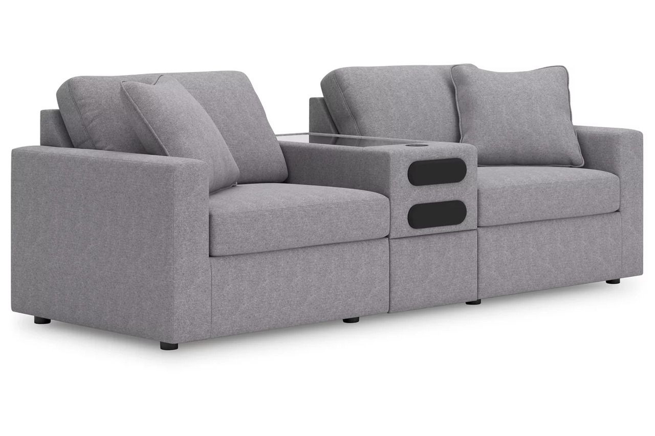 Modmax 3-Piece Sectional with Audio Console In Granite 92104S13