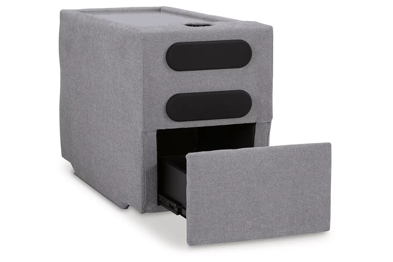 Modmax 3-Piece Sectional with Audio Console In Granite 92104S13