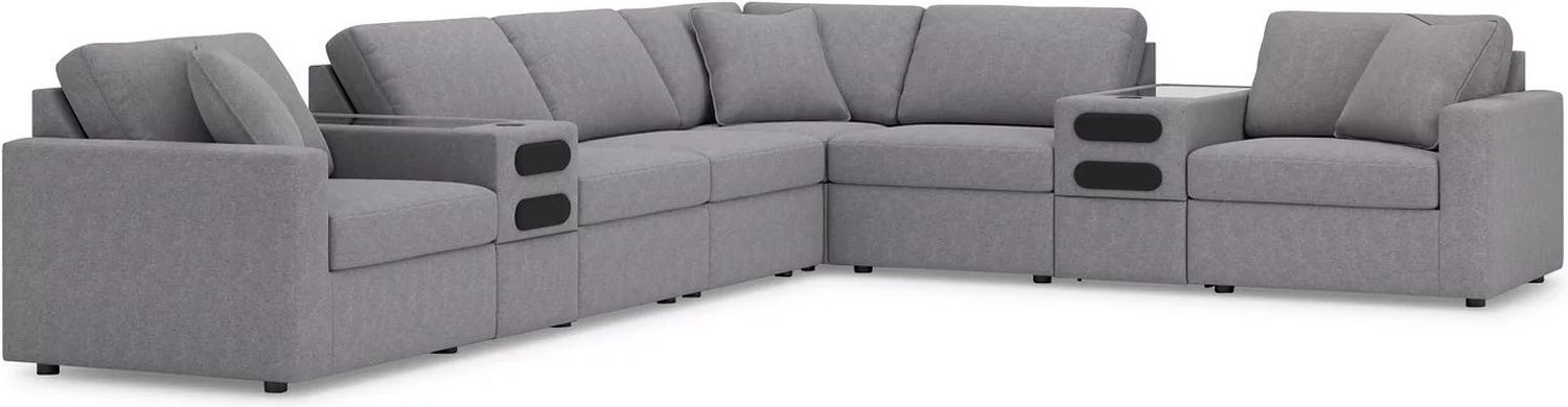 Modmax 8-Piece Sectional with Audio Console In Granite 92104S16