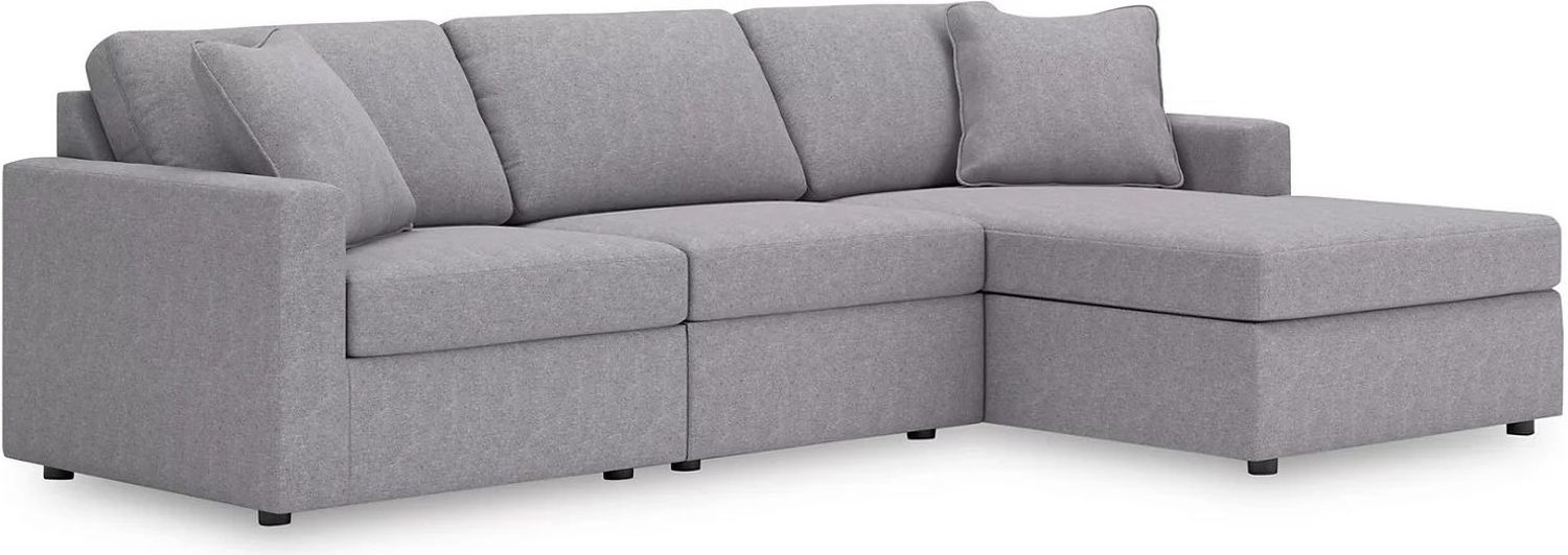 Modmax 3-Piece Sectional with Chaise In Granite 92104S18
