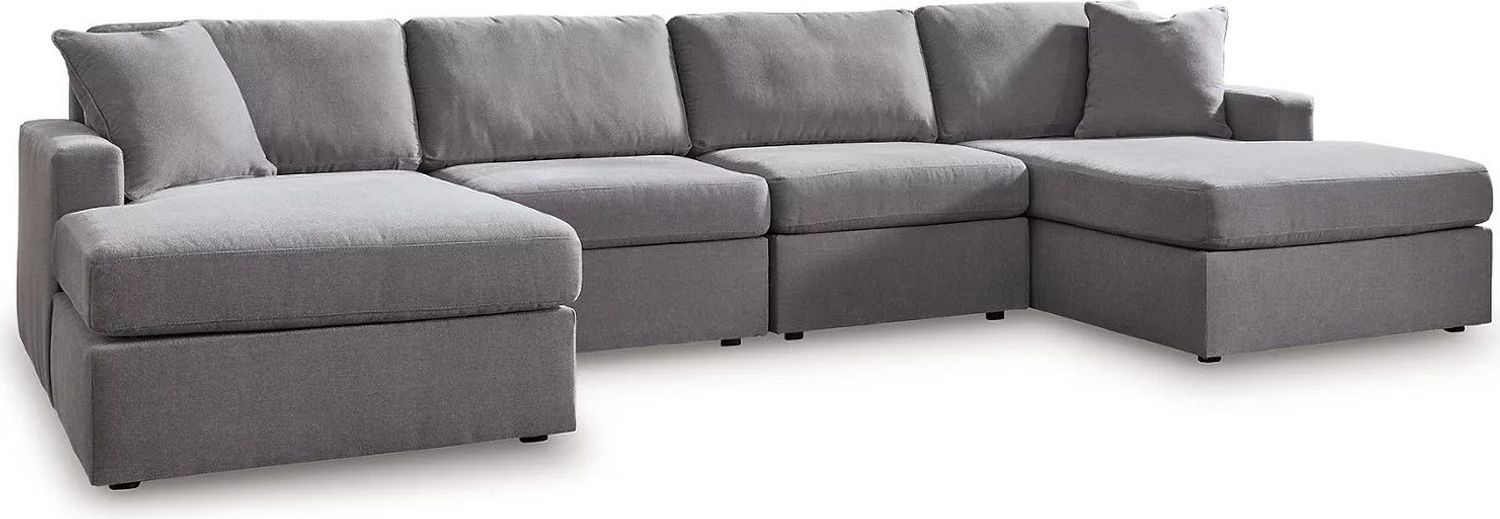 Modmax 4-Piece Sectional with Chaise In Granite 92104S19