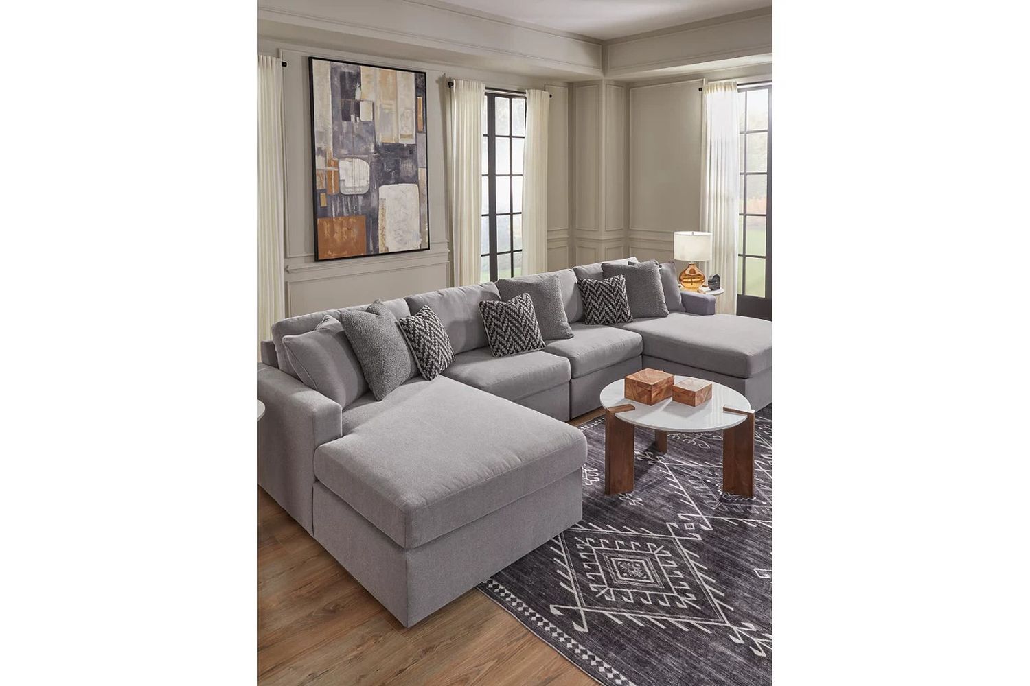 Modmax 4-Piece Sectional with Chaise In Granite 92104S19