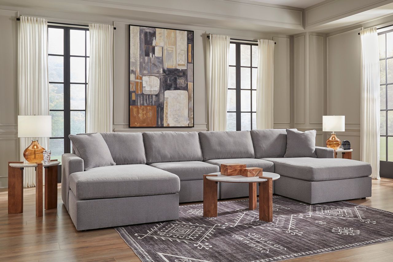 Modmax 4-Piece Sectional with Chaise In Granite 92104S19