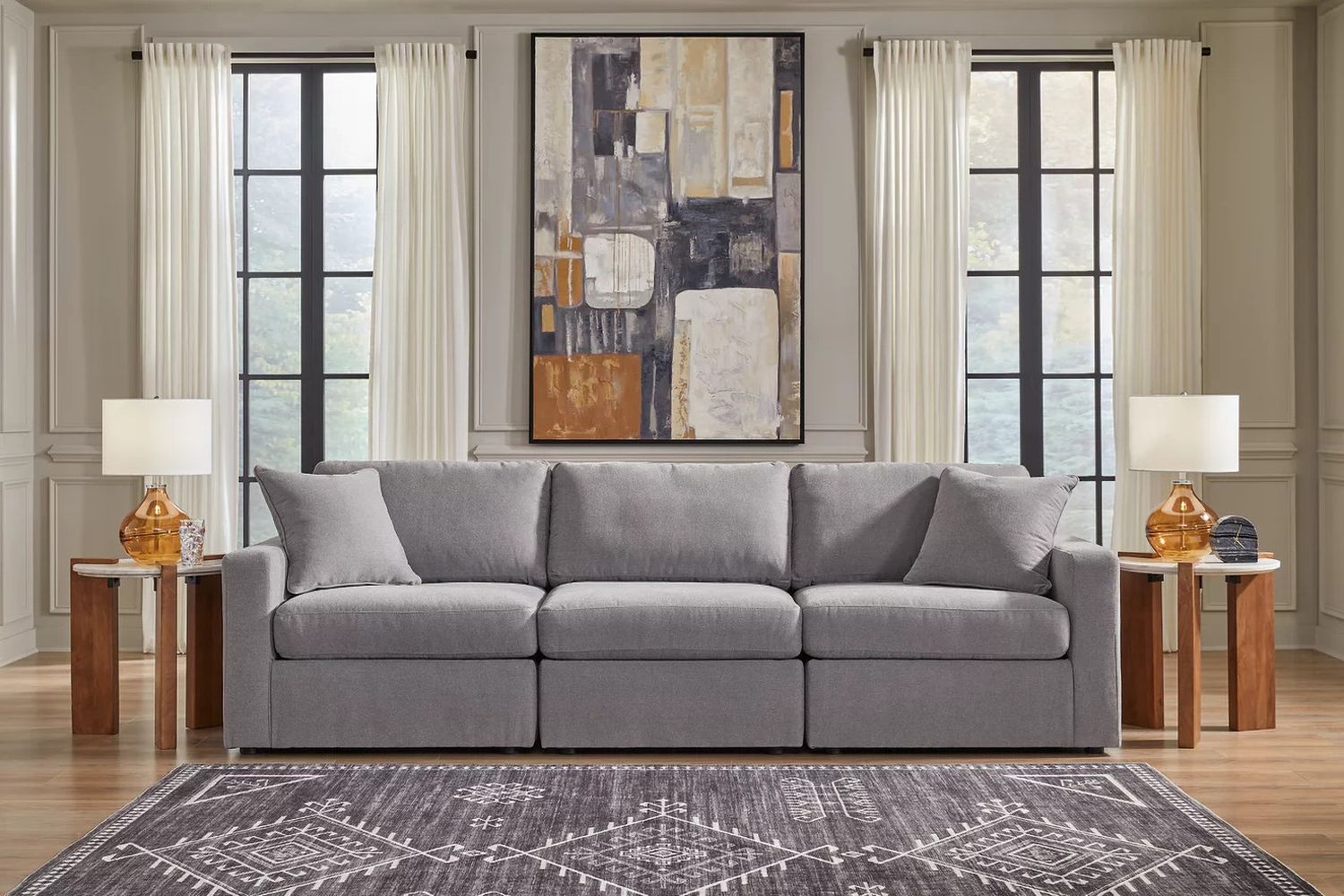 Modmax 3-Piece Sectional Sofa In Granite 92104S2