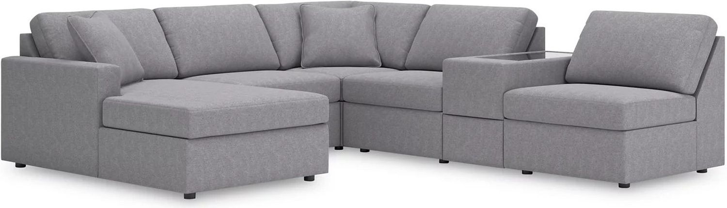 Modmax 6-Piece LAF Sectional with Chaise In Granite 92104S21