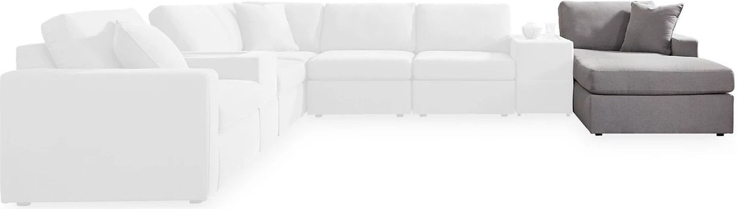 Modmax 6-Piece RAF Sectional with Audio Console In Granite 92104S25