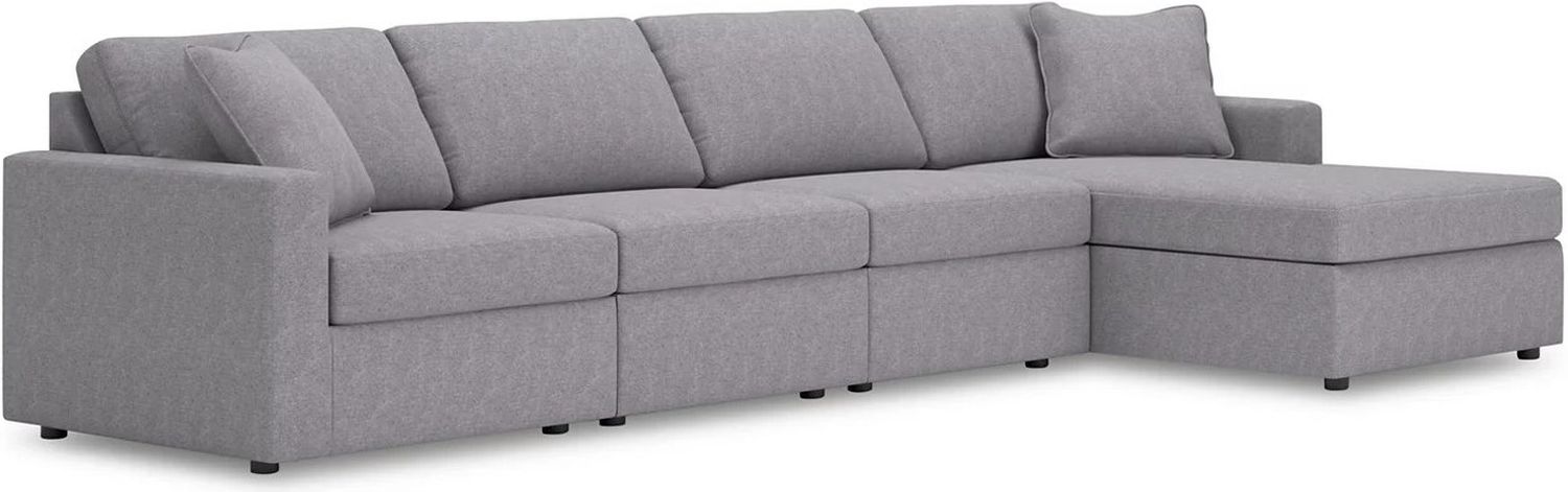 Modmax 4-Piece RAF Sectional with Chaise In Granite 92104S27