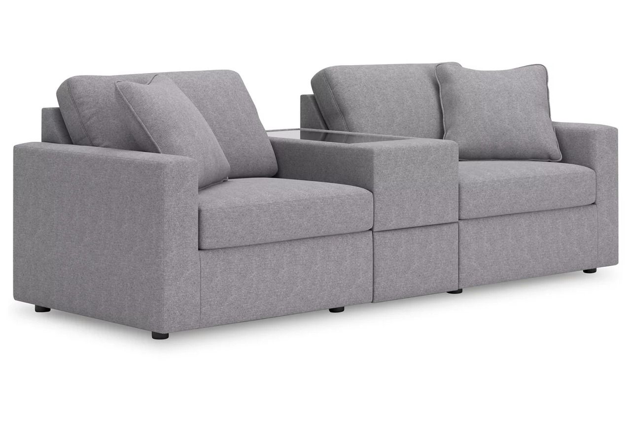 Modmax 3-Piece Sectional with Storage Console In Granite 92104S3