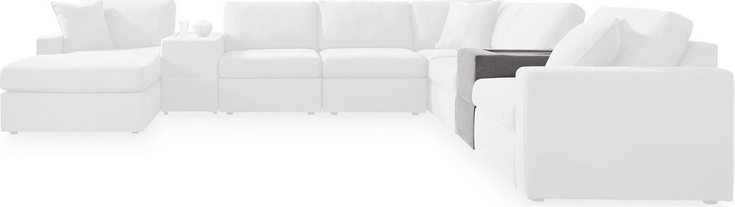 Modmax 8-Piece LAF Sectional with 2 Console In Granite 92104S31