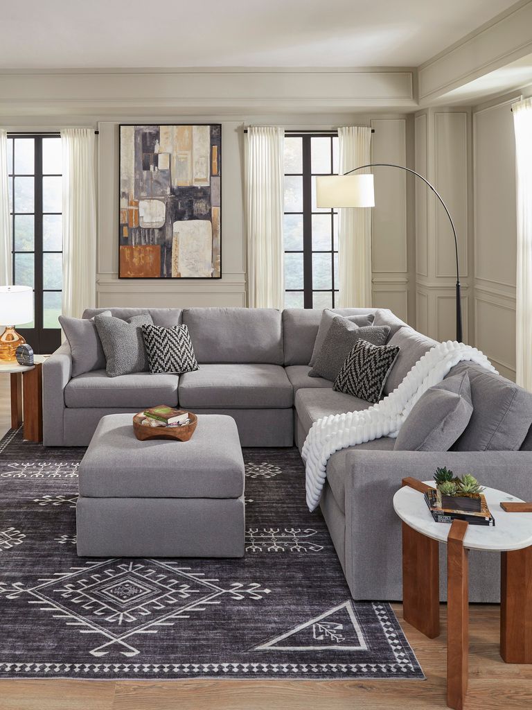 Modmax 7-Piece LAF Sectional In Granite 92104S33