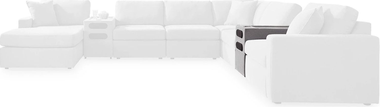 Modmax 4-Piece LAF Sectional with Audio Console In Granite 92104S38