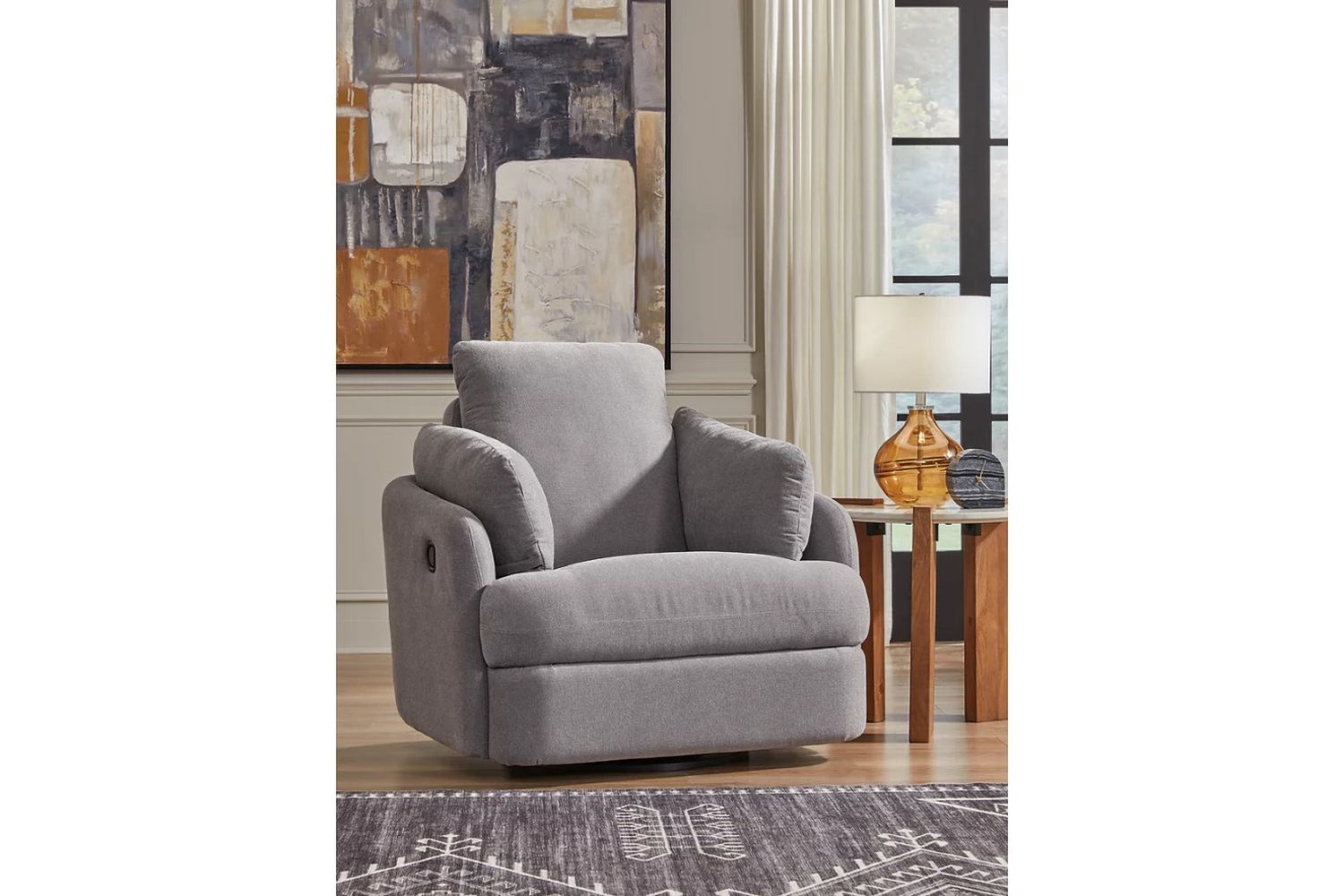 Modmax 4-Piece LAF Sectional with Audio Console In Granite 92104S38