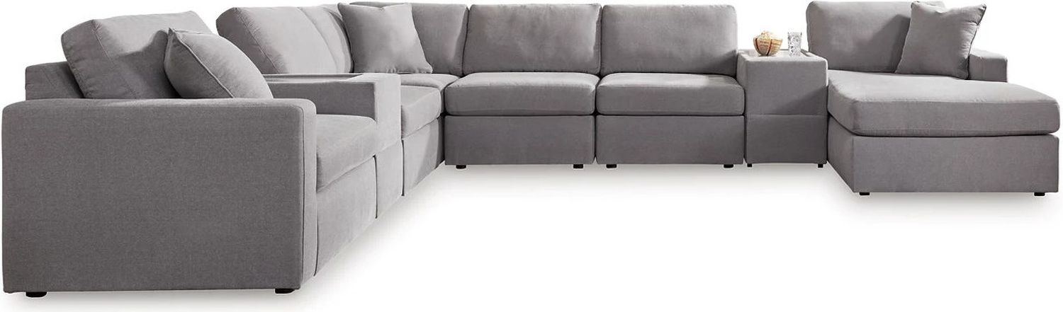 Modmax 8-Piece Sectional with Chaise In Granite 92104S42