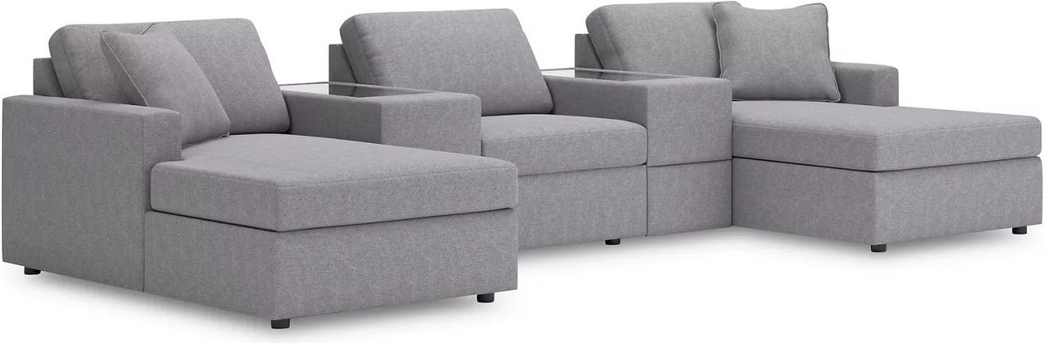 Modmax 5-Piece Pit Sectional In Granite 92104S44