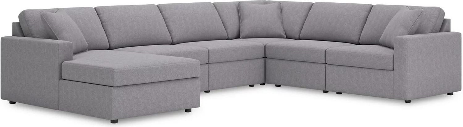 Modmax 6-Piece LAF Sectional In Granite 92104S45