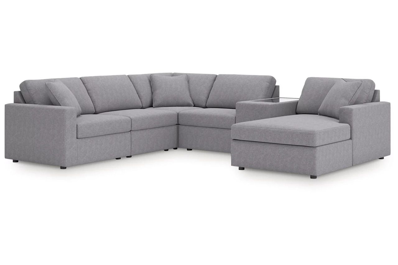 Modmax 6-Piece Sectional with Chaise In Granite 92104S53