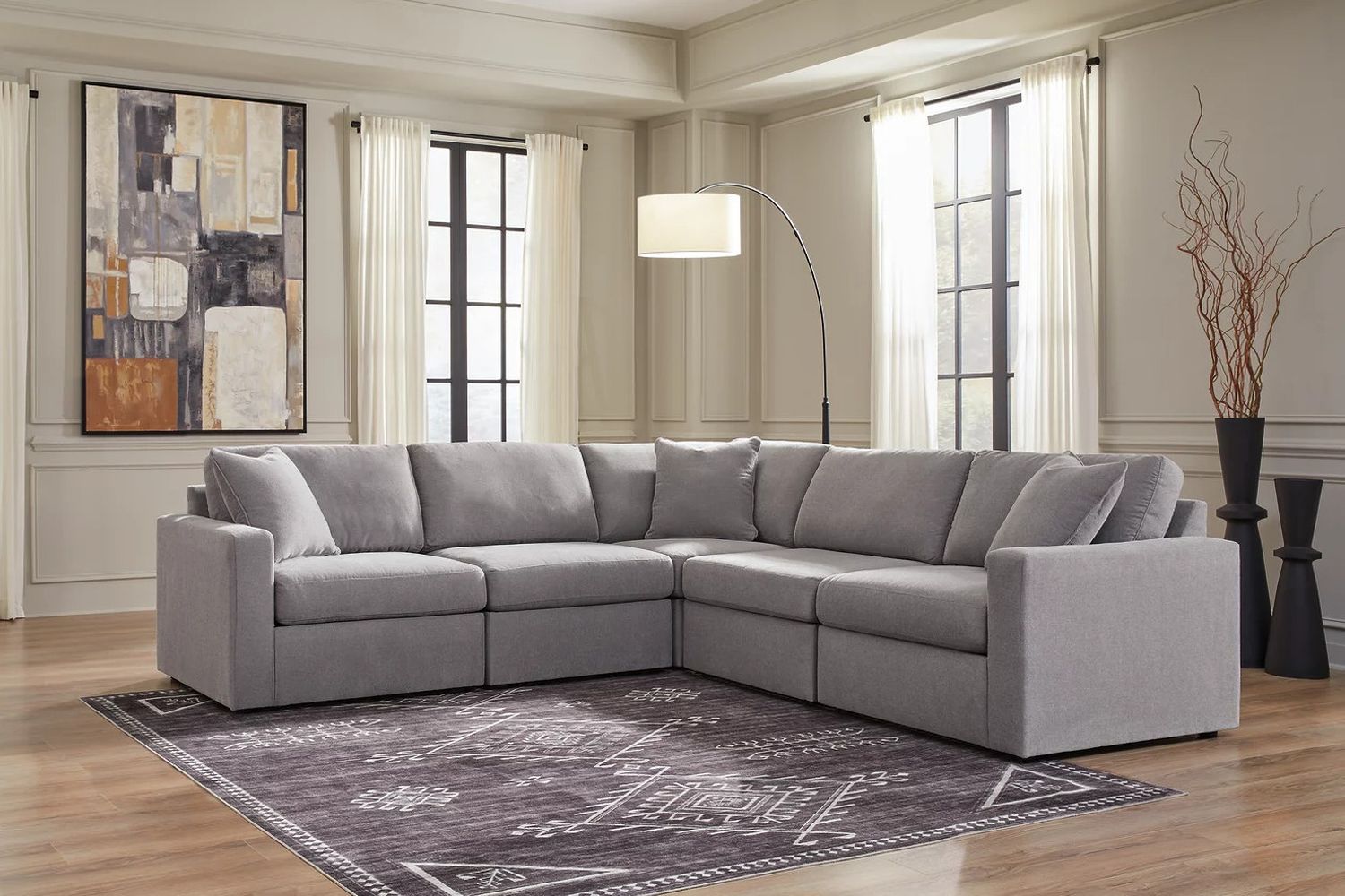 Modmax 5-Piece Sectional In Granite 92104S6