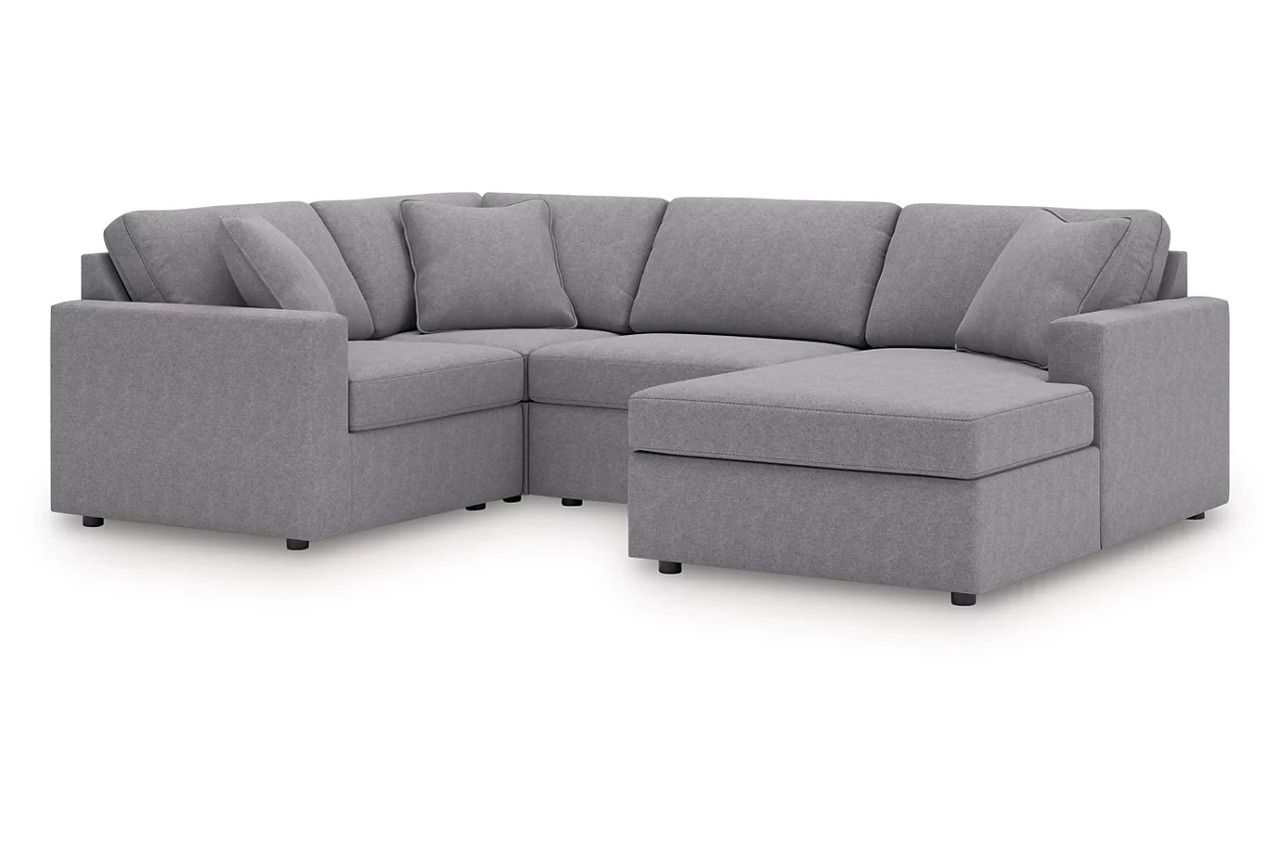 Modmax 4-Piece Sectional with RAF Chaise In Granite 92104S65