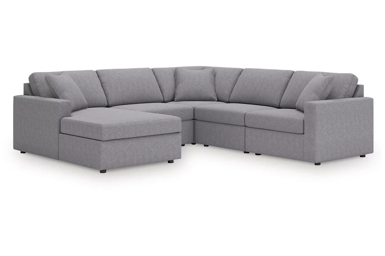 Modmax 5-Piece Sectional with LAF Chaise In Granite 92104S67