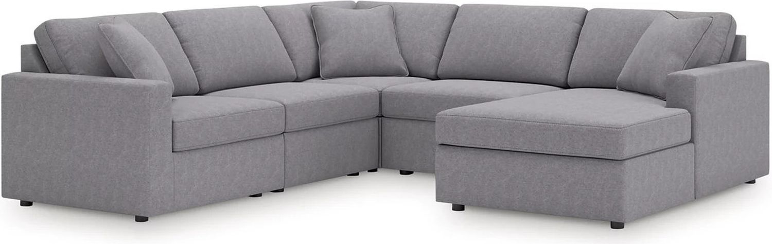 Modmax 5-Piece Sectional with RAF Chaise In Granite 92104S68