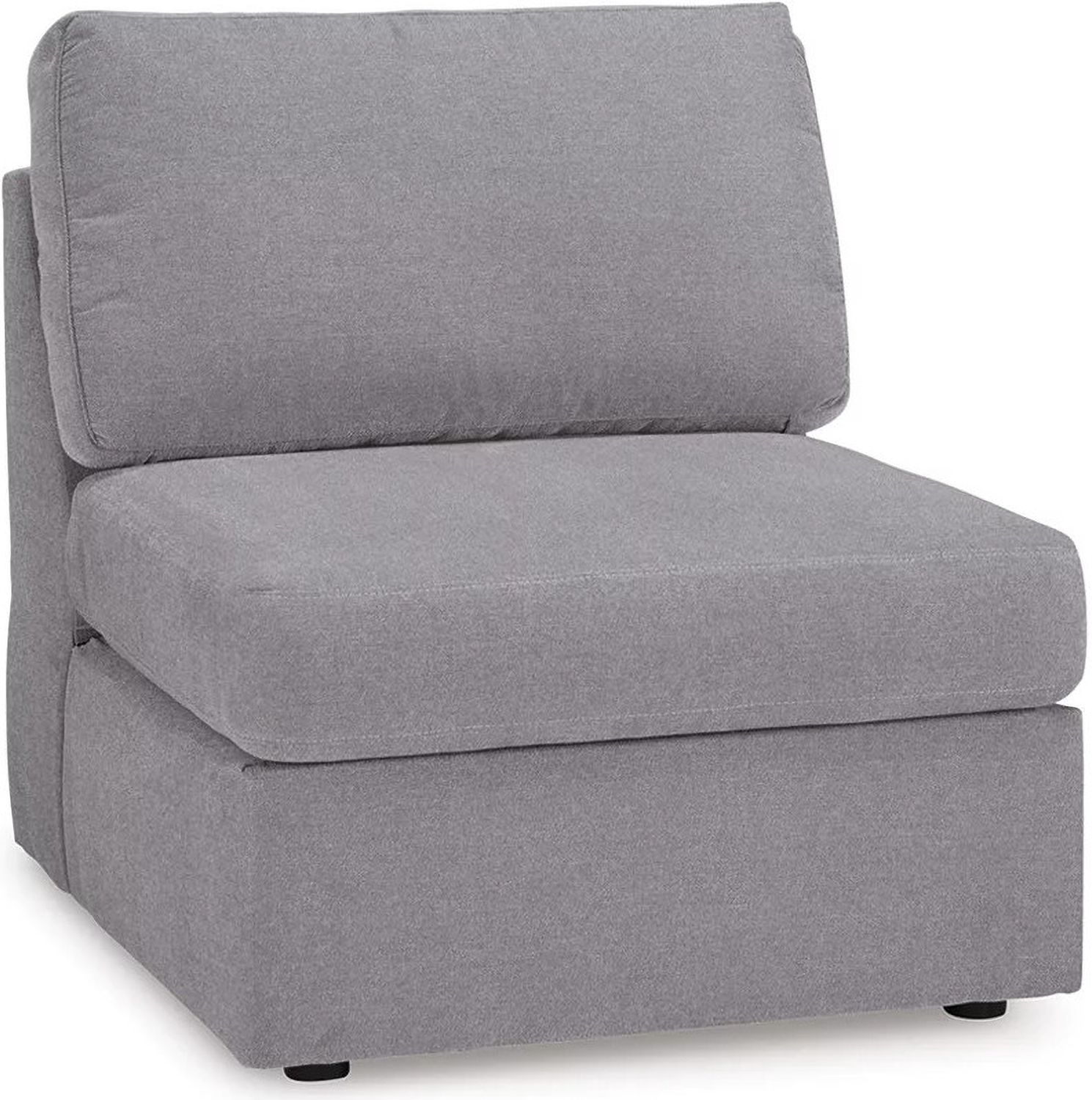 Modmax 6-Piece Sectional and Oversized Accent Ottoman In Granite 92104U25