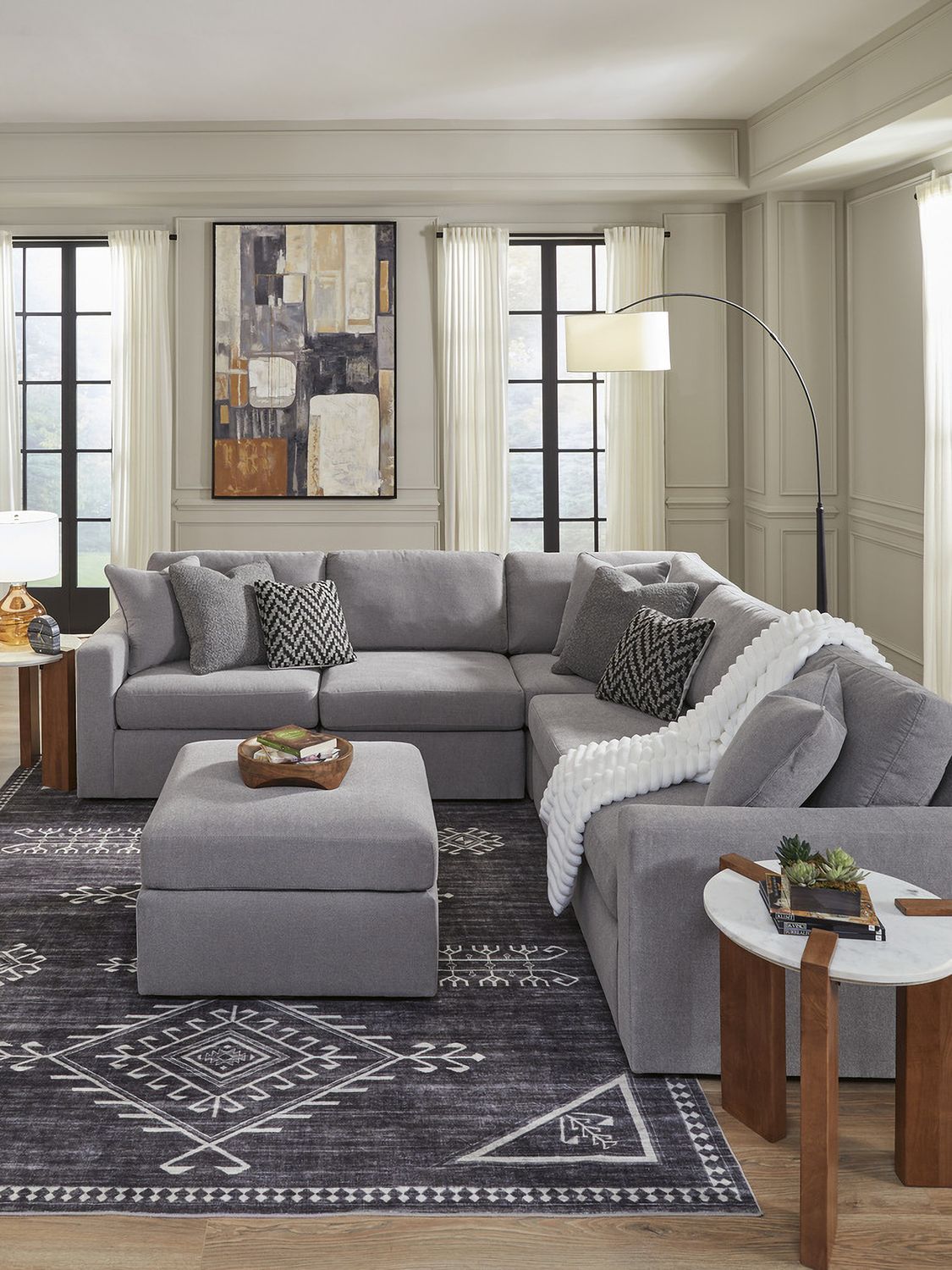 Modmax 6-Piece Sectional In Granite 92104U26