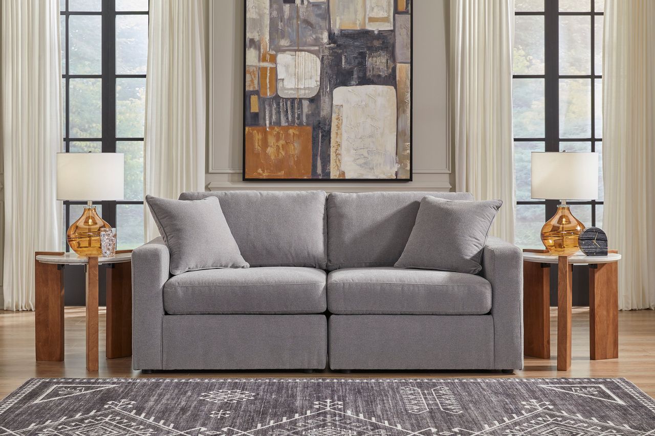 Modmax 6-Piece RAF Sectional with Console and Ottoman In Granite 92104U7
