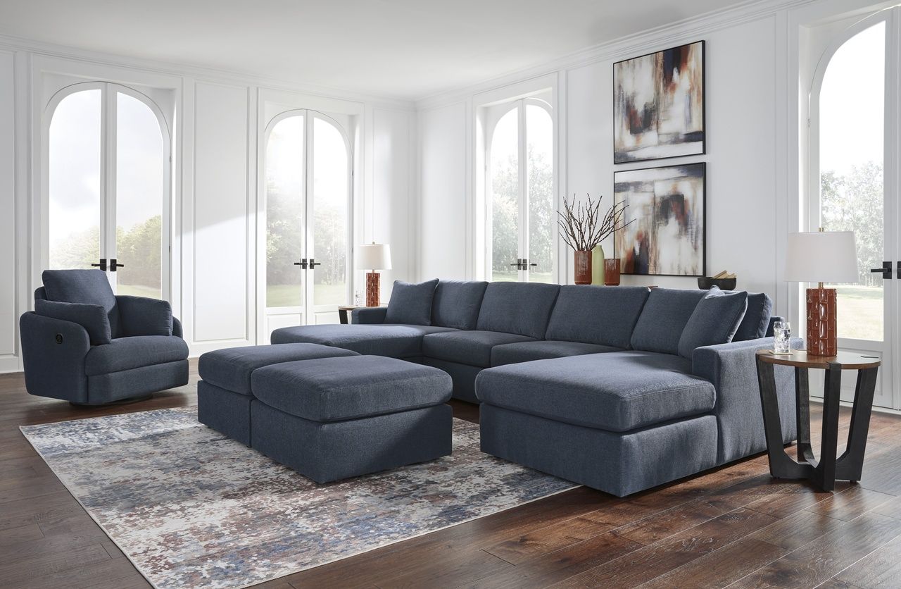 Modmax Oversized Accent Ottoman In Ink 9212108