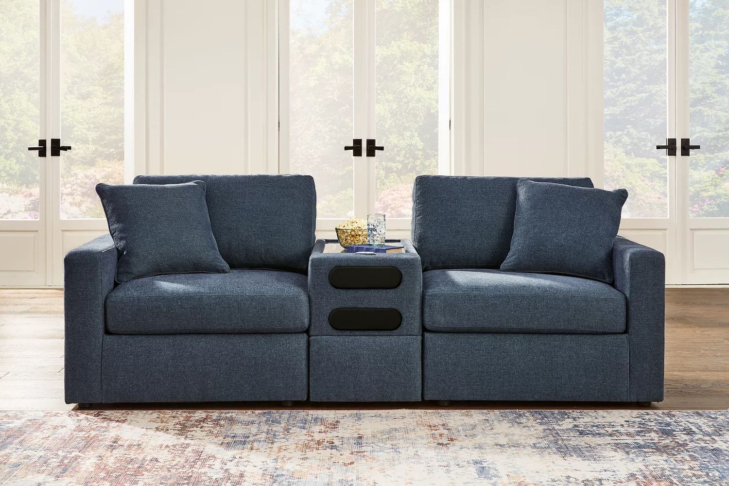 Modmax 3-Piece Sectional Loveseat With Audio System In Ink 92121S13