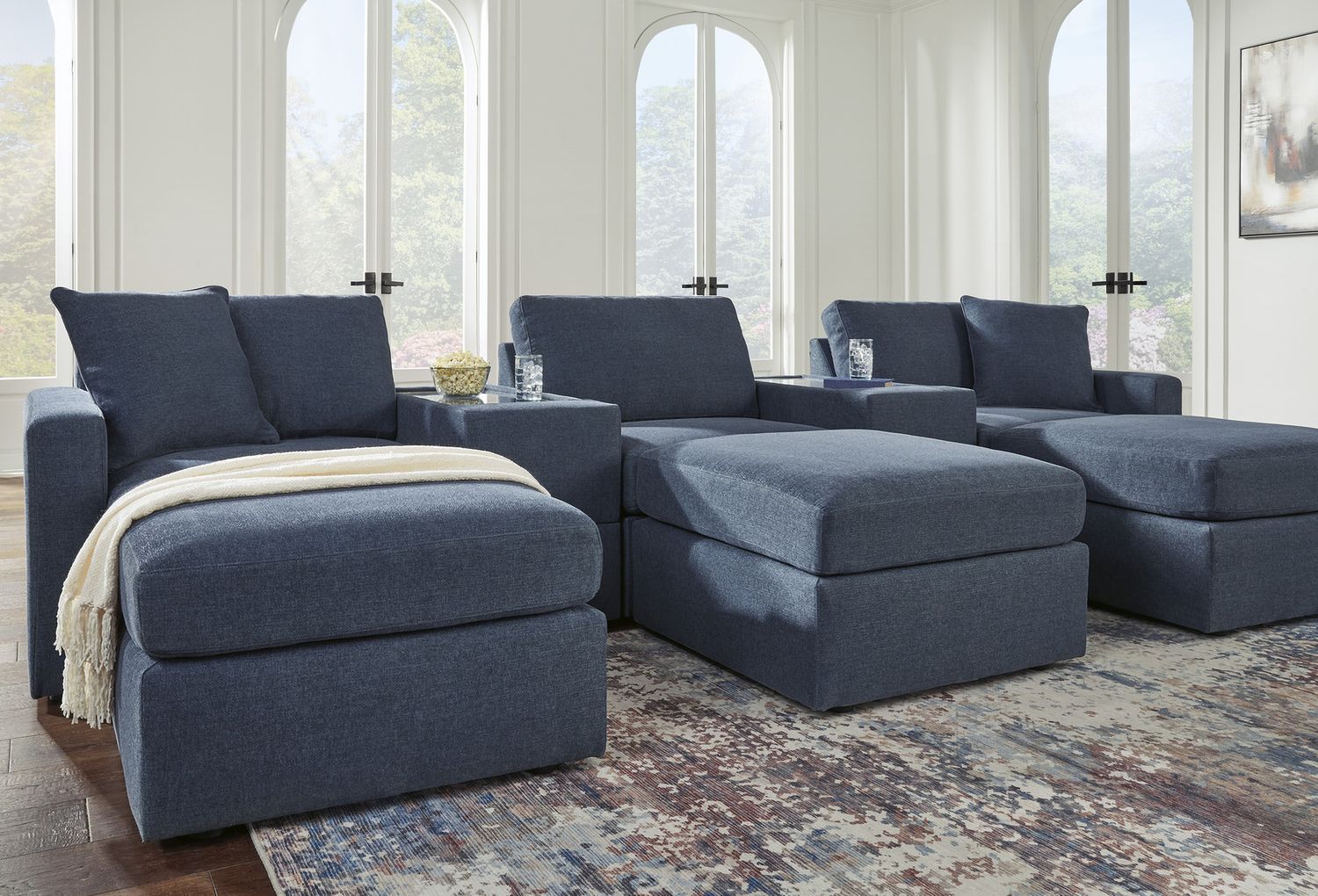 Modmax 6-Piece Sectional with Storage Console In Ink 92121S20