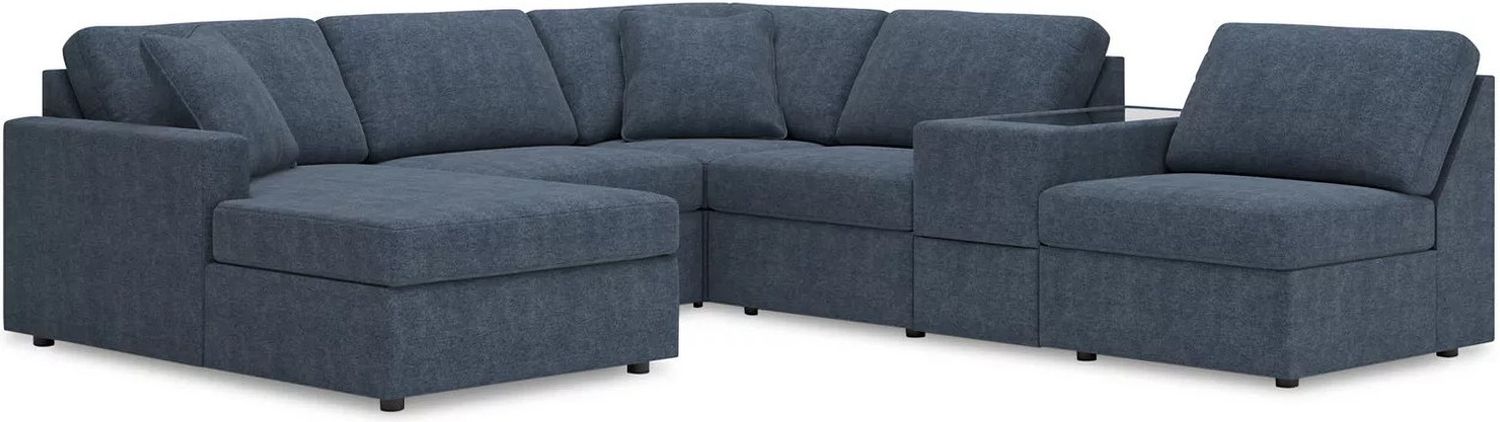 Modmax 6-Piece LAF Sectional with Storage Console In Ink 92121S21