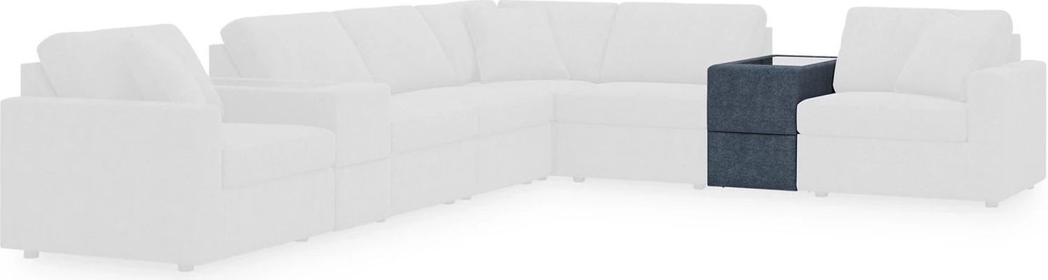 Modmax 6-Piece RAF Sectional with Storage Console In Ink 92121S22