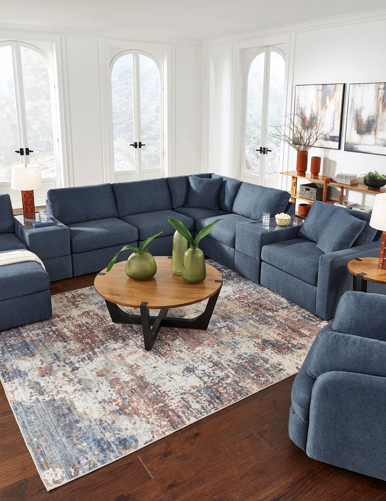 Modmax 6-Piece RAF Sectional with Storage Console In Ink 92121S22