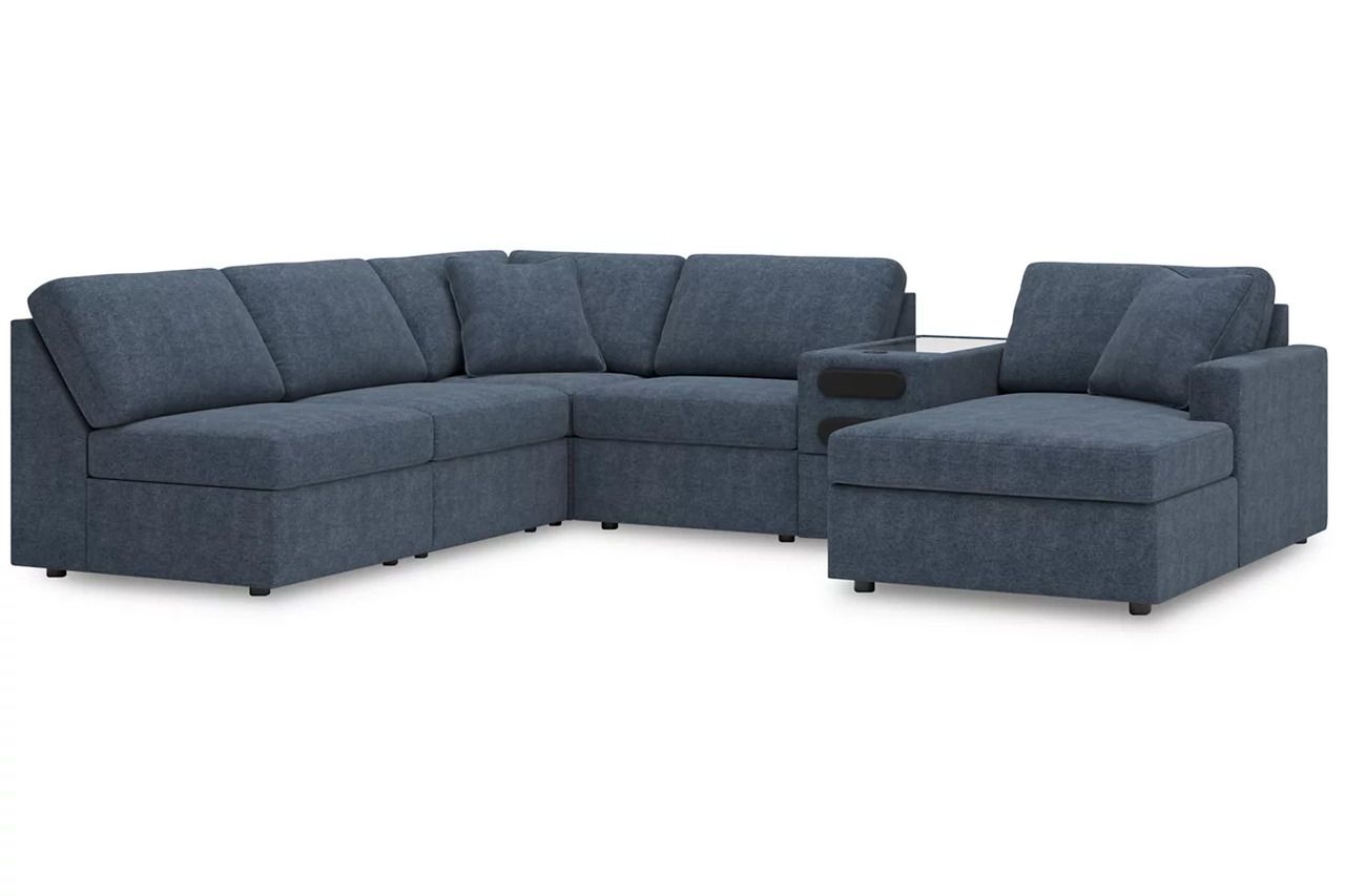 Modmax 6-Piece RAF Sectional with Audio Console In Ink 92121S25