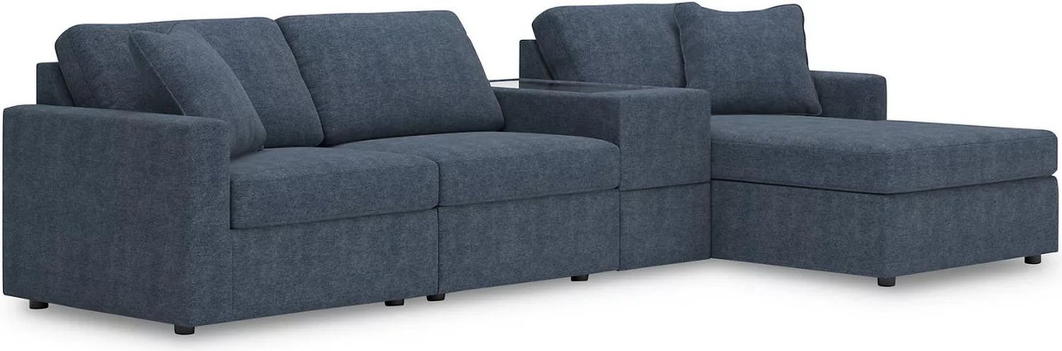 Modmax 4-Piece RAF Sectional with Storage Console In Ink 92121S40