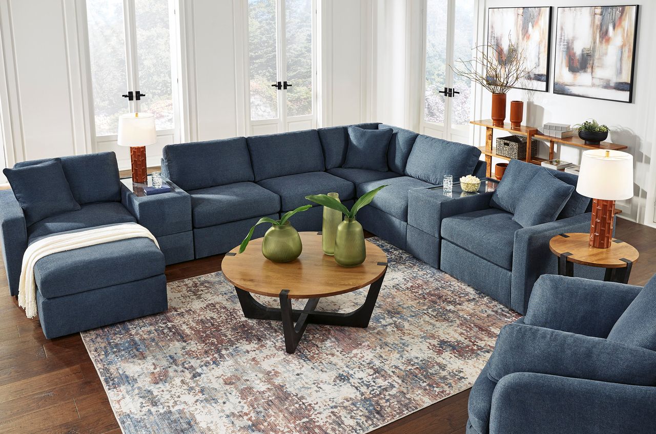 Modmax 4-Piece RAF Sectional with Storage Console In Ink 92121S40