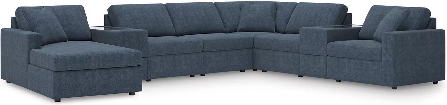 Modmax 8-Piece LAF Sectional with Storage Console In Ink 92121S43